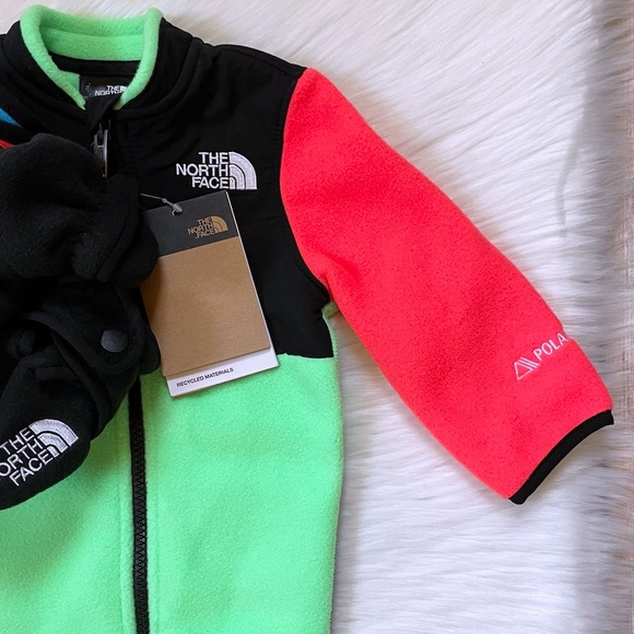 The North Face Baby Denali One-Piece Set With Mittens And Booties - Picture 2 of 10